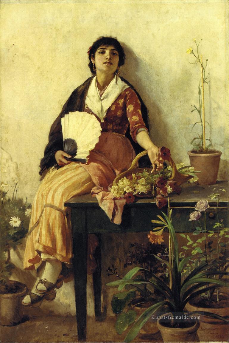 der Florentiner Mädchen Porträt Frank Duveneck Ölgemälde